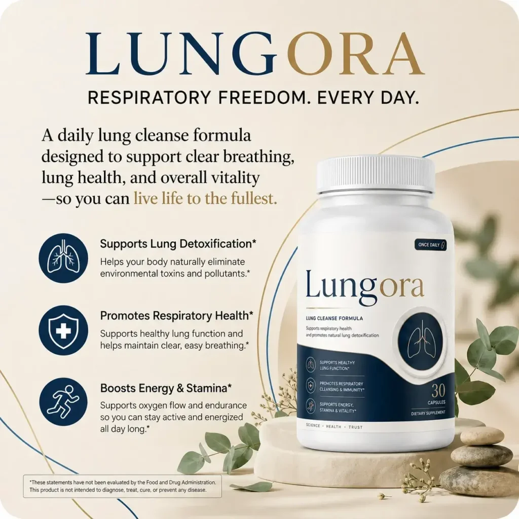 Lungora was specifically designed for adults seeking daily respiratory support, healthy lung function, and lasting vitality through a thoughtfully selected blend of ingredients found in today's leading lung health formulas.